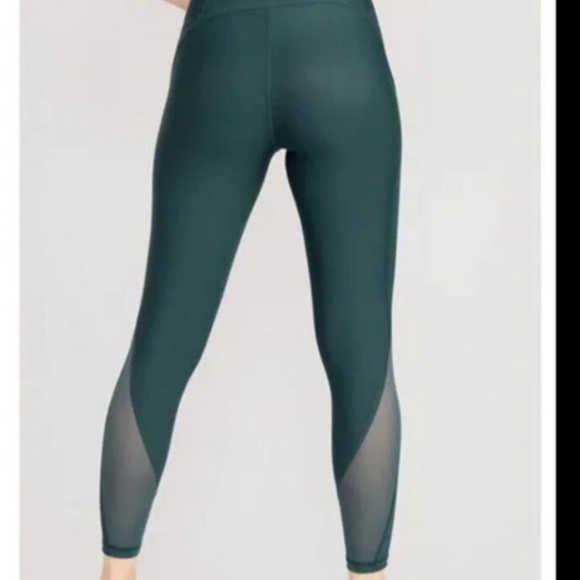 Old Navy Active Go Dry Forest Green Leggings With Mesh M - Picture 13 of 13